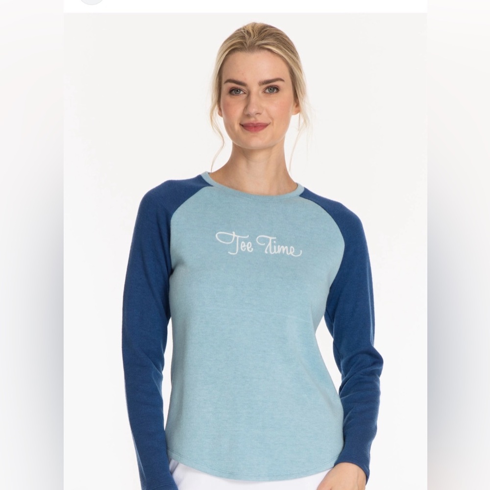 "Tee Time" golf sweater 
Great colors!!